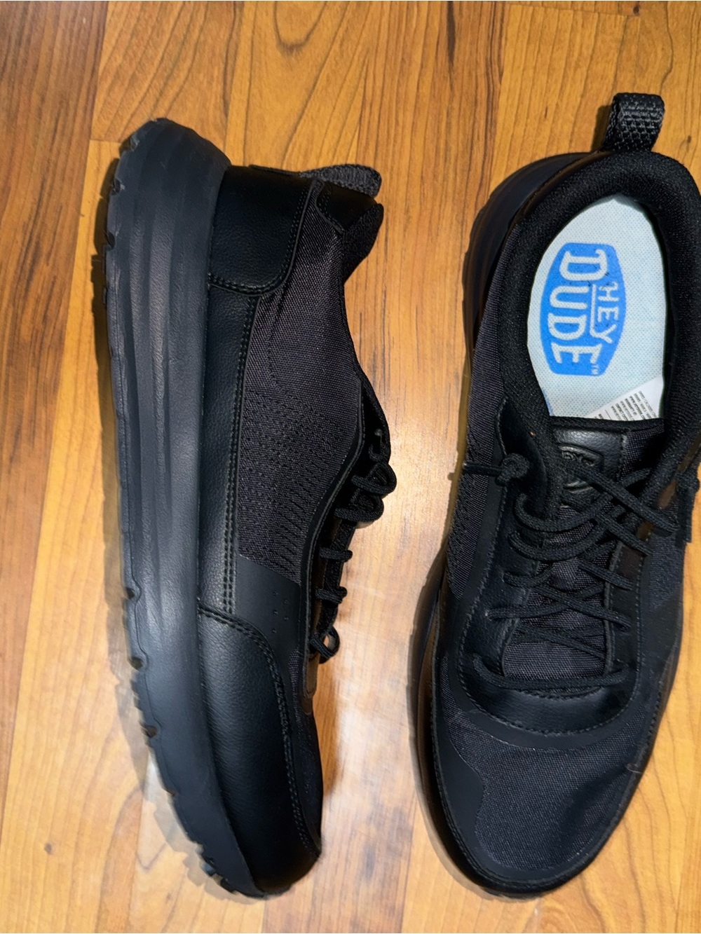 Hey Dude Men's Black Low-Profile Casual Sneakers